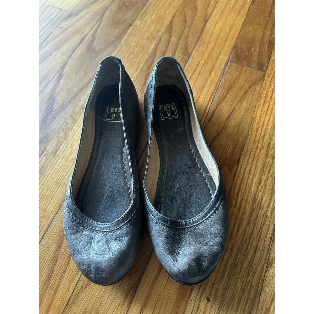 Frye Carson Ballet Flats Brown Leather Women’s Size 6.5B Classic Slip On